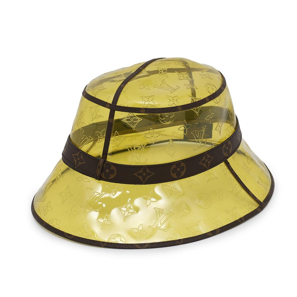 LOUIS VUITTON Hat・Monogram Raincoat Size 60 YellowMP2647 Plastics Monogram