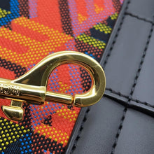 Load image into Gallery viewer, MCM ★Cubic logo 2WAYBag Black/OrangeMWECSCK01MT001 Canvas Leather Size Small
