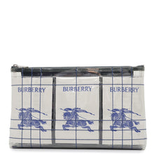 Load image into Gallery viewer, BURBERRY EKD Label Pouch White/Transparent Plastics Canvas
