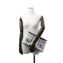 Load image into Gallery viewer, BURBERRY EKD Label Pouch White/Transparent Plastics Canvas
