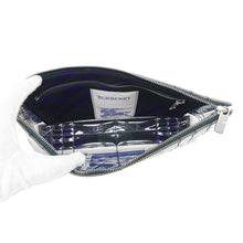 Load image into Gallery viewer, BURBERRY EKD Label Pouch White/Transparent Plastics Canvas
