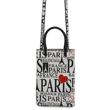 Load image into Gallery viewer, BALENCIAGA Bon Jules Paris Shopping Phone Holder White/Black/Red593826 Leather
