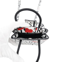 Load image into Gallery viewer, BALENCIAGA Bon Jules Paris Shopping Phone Holder White/Black/Red593826 Leather
