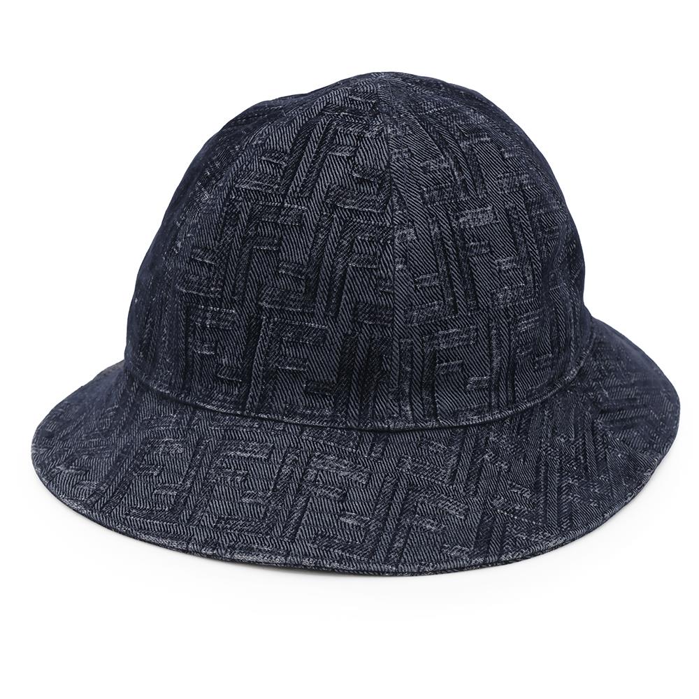 FENDI Zucca Pattern Hat Size M NavyFXQ982 Cotton65% Polyester35%
