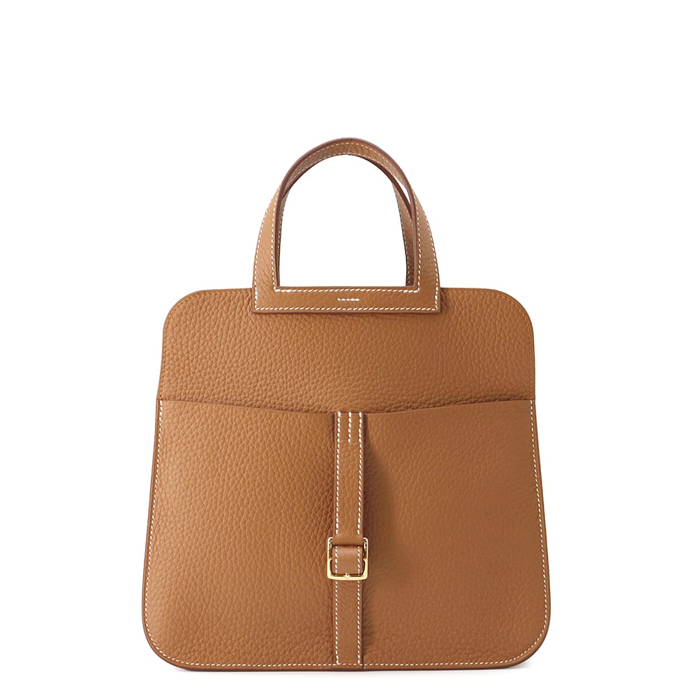 HERMES Halzan Gold Taurillon Clemence Size 25