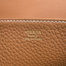 将图像加载到图库查看器中，HERMES Halzan Gold Taurillon Clemence Size 25
