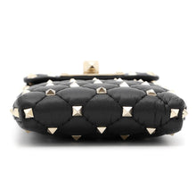 Load image into Gallery viewer, Valentino Garavani Rock Studded ChainShoulder Phone Case Black Leather
