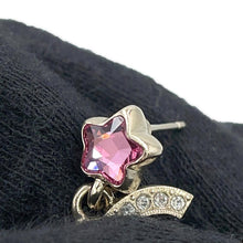 Load image into Gallery viewer, CHANEL CC Logo Earrings Star Champagne Gold/PinkABF211 Gold Plated Strass
