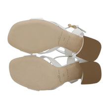 将图像加载到图库查看器中，LOUIS VUITTON LV Isola Sandals White1AHNTU Calf Leather Size 35
