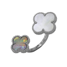 Load image into Gallery viewer, Van Cleef &amp; Arpels Magic Alhambra Entre Le Door Ring Size 56/#16VCARN05656/VCARN05600 18K White Gold
