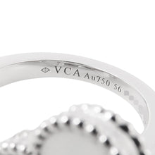 Load image into Gallery viewer, Van Cleef &amp; Arpels Magic Alhambra Entre Le Door Ring Size 56/#16VCARN05656/VCARN05600 18K White Gold

