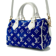 将图像加载到图库查看器中，LOUIS VUITTON Speedy Bandouliere LV Match Blue/WhiteM20751 Monogram・Jacquard Velvet Size 20
