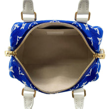 将图像加载到图库查看器中，LOUIS VUITTON Speedy Bandouliere LV Match Blue/WhiteM20751 Monogram・Jacquard Velvet Size 20
