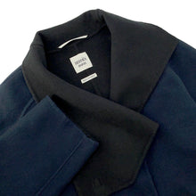 Load image into Gallery viewer, HERMES Blanket Coat Size 36 Navy/Black Cashmere100%
