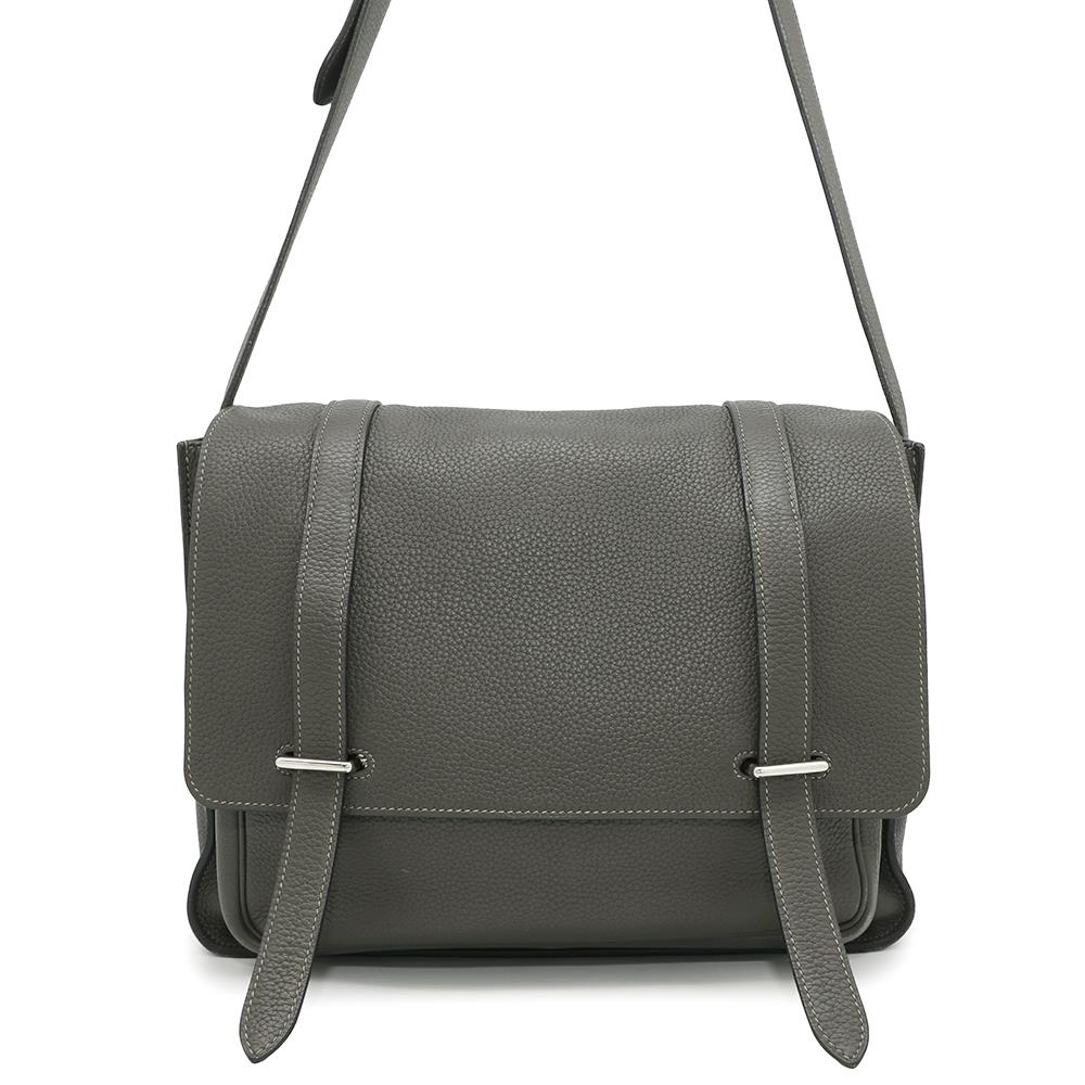 HERMES Steve Buzas Gray Taurillon Clemence Size 35