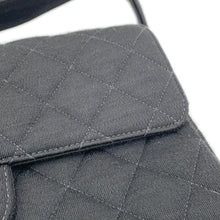 将图像加载到图库查看器中，CHANEL Matelasse Double Face Handbag Black Cotton
