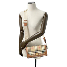 将图像加载到图库查看器中，BURBERRY Top Handle Notebook Bag Briar Brown80920481 PVC Coated Canvas Leather
