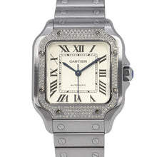 将图像加载到图库查看器中，CARTIER Santos de Cartier W35.1mm Stainless Steel Silver DialW4SA0005
