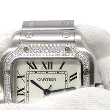 将图像加载到图库查看器中，CARTIER Santos de Cartier W35.1mm Stainless Steel Silver DialW4SA0005
