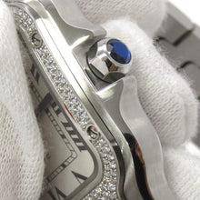 将图像加载到图库查看器中，CARTIER Santos de Cartier W35.1mm Stainless Steel Silver DialW4SA0005
