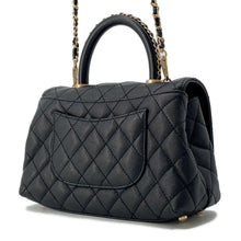 Load image into Gallery viewer, CHANEL Coco Handle 2WAY Handbag Black92990 Caviar Leather Size XS
