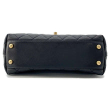 Load image into Gallery viewer, CHANEL Coco Handle 2WAY Handbag Black92990 Caviar Leather Size XS
