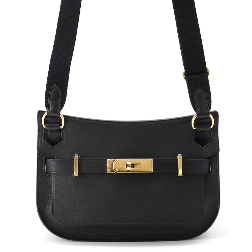 HERMES Jypsiere Black Evercolor Size Mini