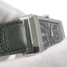 将图像加载到图库查看器中，JAEGER-LE COULTRE Reverso Tribute Small Second W27.4mm×H45.6mm Stainless Steel Leather Green DialQ397843J
