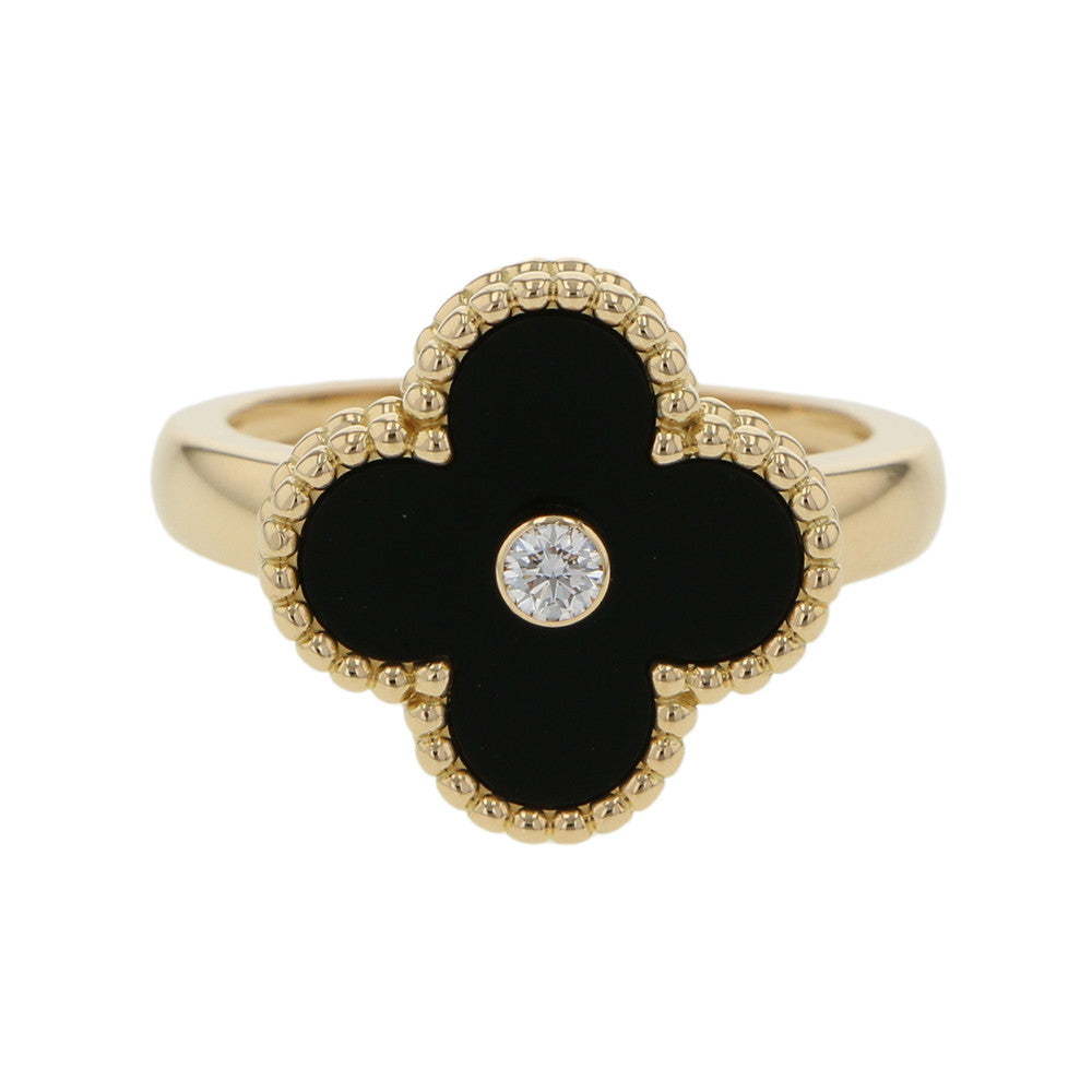Van Cleef & Arpels Vintage Alhambra Ring Size 53/#13VCARA41000 18K Yellow Gold