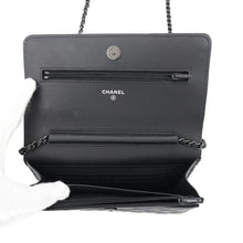 将图像加载到图库查看器中，CHANEL Matelasse Chain wallet BlackAP0250 Lambskin
