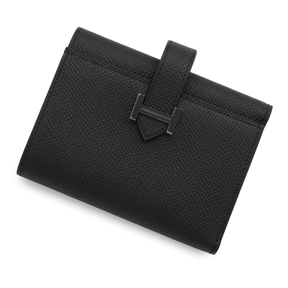 HERMES Bearn Combinet MonoChrome Black Epsom