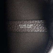 将图像加载到图库查看器中，HERMES Garden file Ebene Toile Military Negonda Leather Size PM

