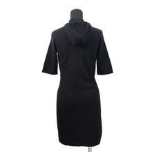 将图像加载到图库查看器中，CHANEL CC LogoButton Dress Size 36 BlackP78647 Cotton70% Cashmere30%
