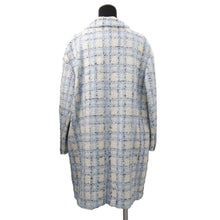 Load image into Gallery viewer, CHANEL TweedJacket Size 34 Light BlueP73383 Wool 42% Nylon 41% Viscose 12% Polyester 3% Cashmere 2%
