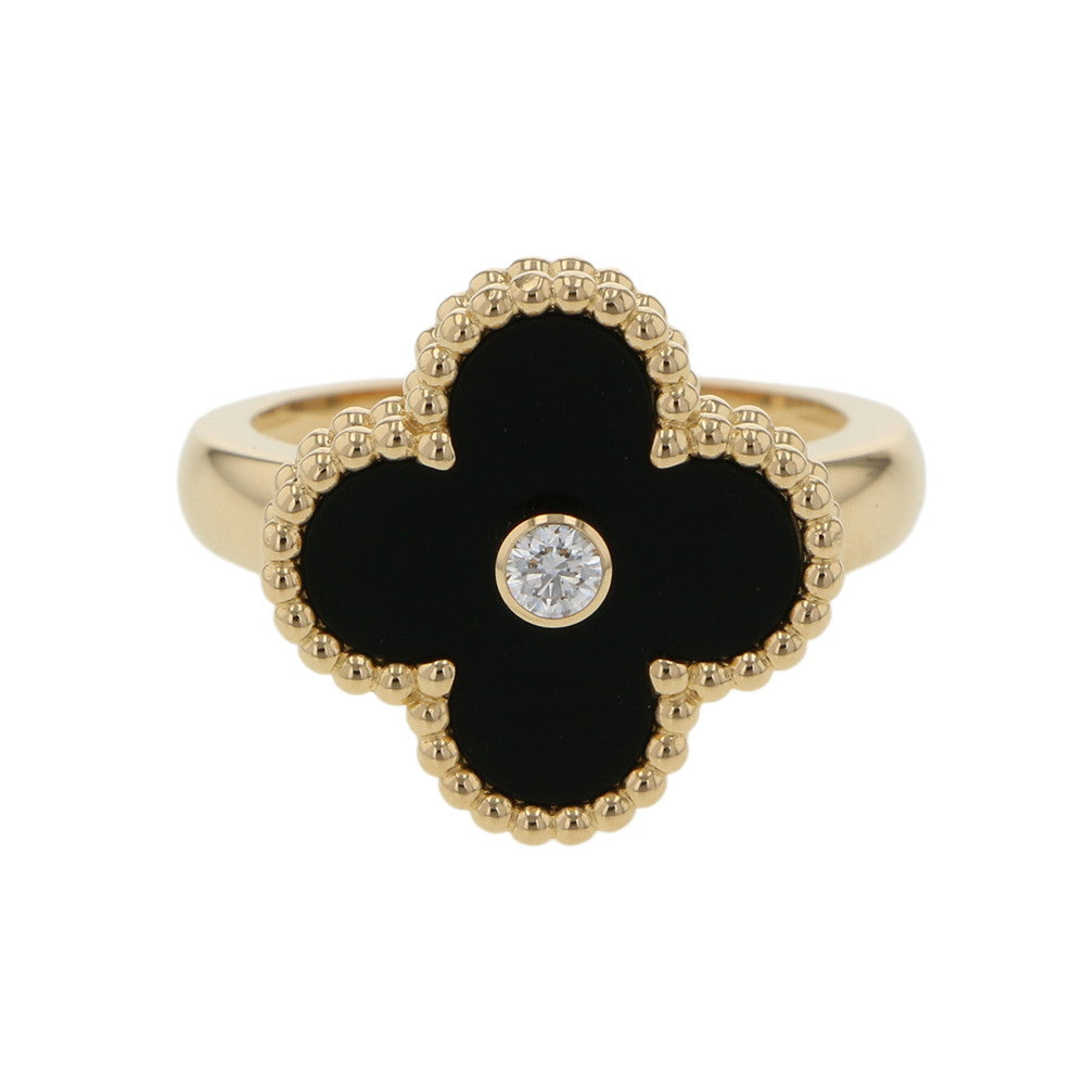 Van Cleef & Arpels Vintage Alhambra Ring Size 49/#9VCARA41049/VCARA41000 18K Yellow Gold
