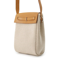 Load image into Gallery viewer, HERMES Herbag Natural/Black Toile H Vache Hunter Leather Size TPM
