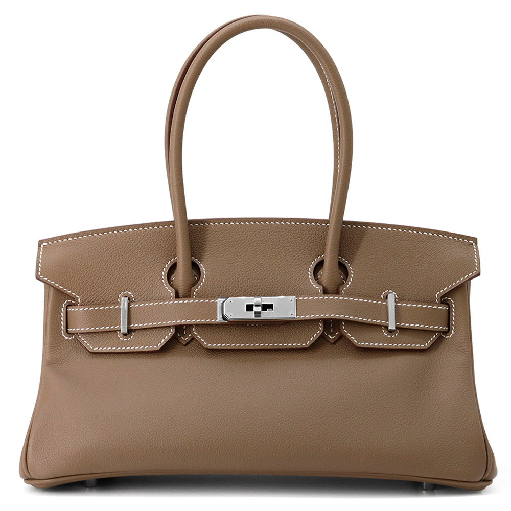 HERMES ShoulderBirkin Etoupe Evercolor Size 29
