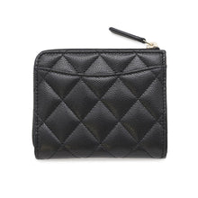将图像加载到图库查看器中，CHANEL Matelasse L-shaped zipper compact wallet BlackAP3999 Caviar Leather

