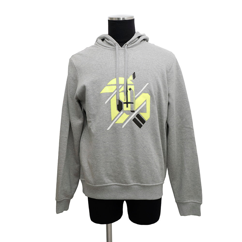 HERMES Chevaux en Symmetry Parker Size M Gray Cotton100%