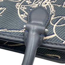 Load image into Gallery viewer, Berluti Anne Jules Gulliver Scritto Shoulder Bag Navy Canvas Leather
