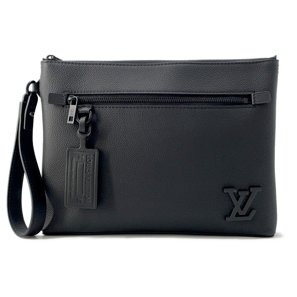 LOUIS VUITTON Take Off・Pouch NoirM69837 Grain Leather