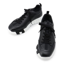 Load image into Gallery viewer, HERMES Jump Sneakers Black Blanc Calf Leather Size 41

