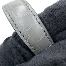Load image into Gallery viewer, MIUMIU Top handle Gray5BD150 Croco embossed leather
