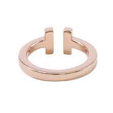 将图像加载到图库查看器中，TIFFANY&amp;Co. T Square Ring Size #Approximately1260147395 18K Pink Gold
