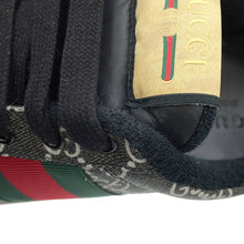 Load image into Gallery viewer, GUCCI Screener GG Supreme Canvas Men&#39;s Sneakers Gray/Black763525 PVC Leather Size 9 1/2
