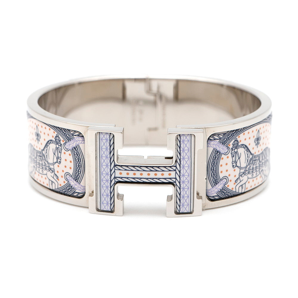 HERMES Clic Clac H Gran Apara Remix Purple/Multicolor Metal Cloisonne