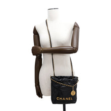 Load image into Gallery viewer, CHANEL CHANEL 22 BlackAS3980 Shiny Calf Leather Size Mini
