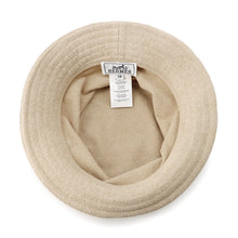 将图像加载到图库查看器中，HERMES Fred Sand Hat Size 58 Beige Cotton100%
