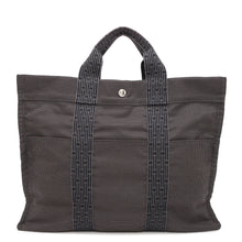 Load image into Gallery viewer, HERMES Her Line Tote Gray Nylon Canvas Size MM
