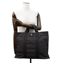Load image into Gallery viewer, HERMES Her Line Tote Gray Nylon Canvas Size MM
